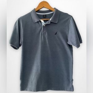 NAUTICA POLO SHIRT SHORT SLEEVE BLUE SIZE BOYS L 14/16